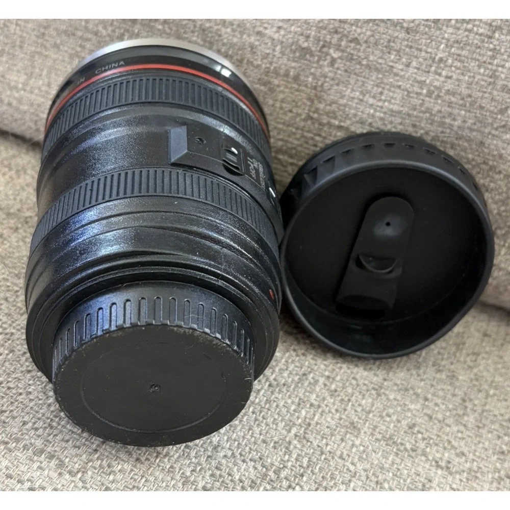Vintage Y2K Camera Lens Coffee Travel Cup Mug Photo Photographer 35mm Film Gift